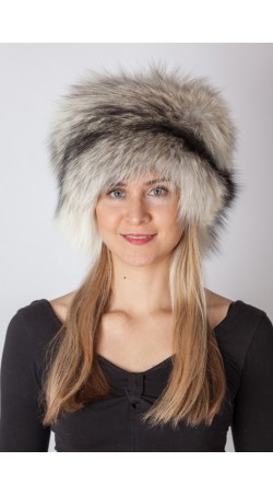 Shadow blue frost fur hat